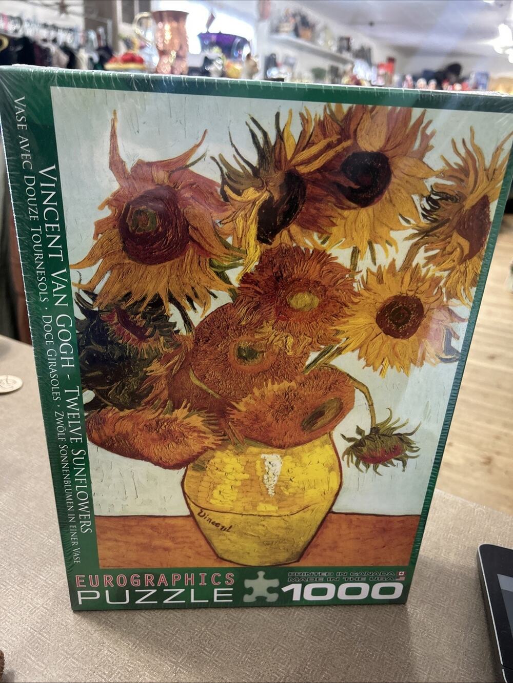 Eurographics Fine Art Vincent Van Gogh Twelve Sunflowers 1000 Pc Puzzle NEW